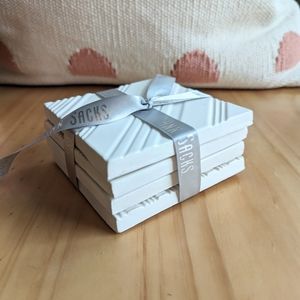 Ann Sacks White Tile Coasters